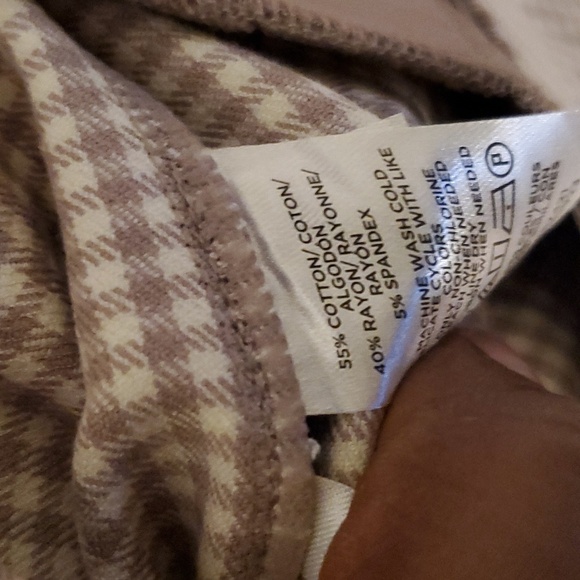 Loft Gingham pants high waisted skinny pants NWT sz 12 - Picture 8 of 8